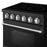 30 Inch Professional Electric Range With Precision Knob Control In Black and Stainless Steel  Gordon Ramsay Series