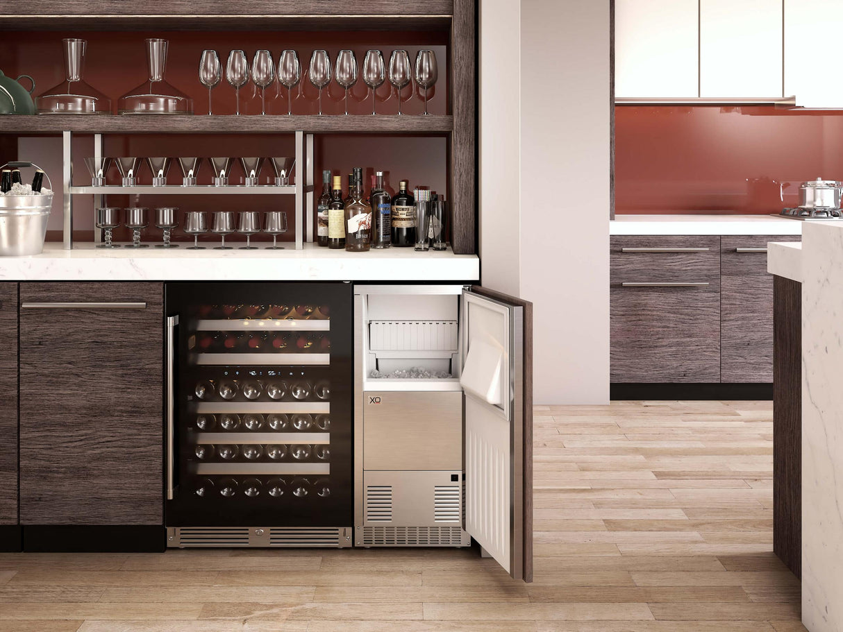 Dual Zone Wine 24" Black Glass LH