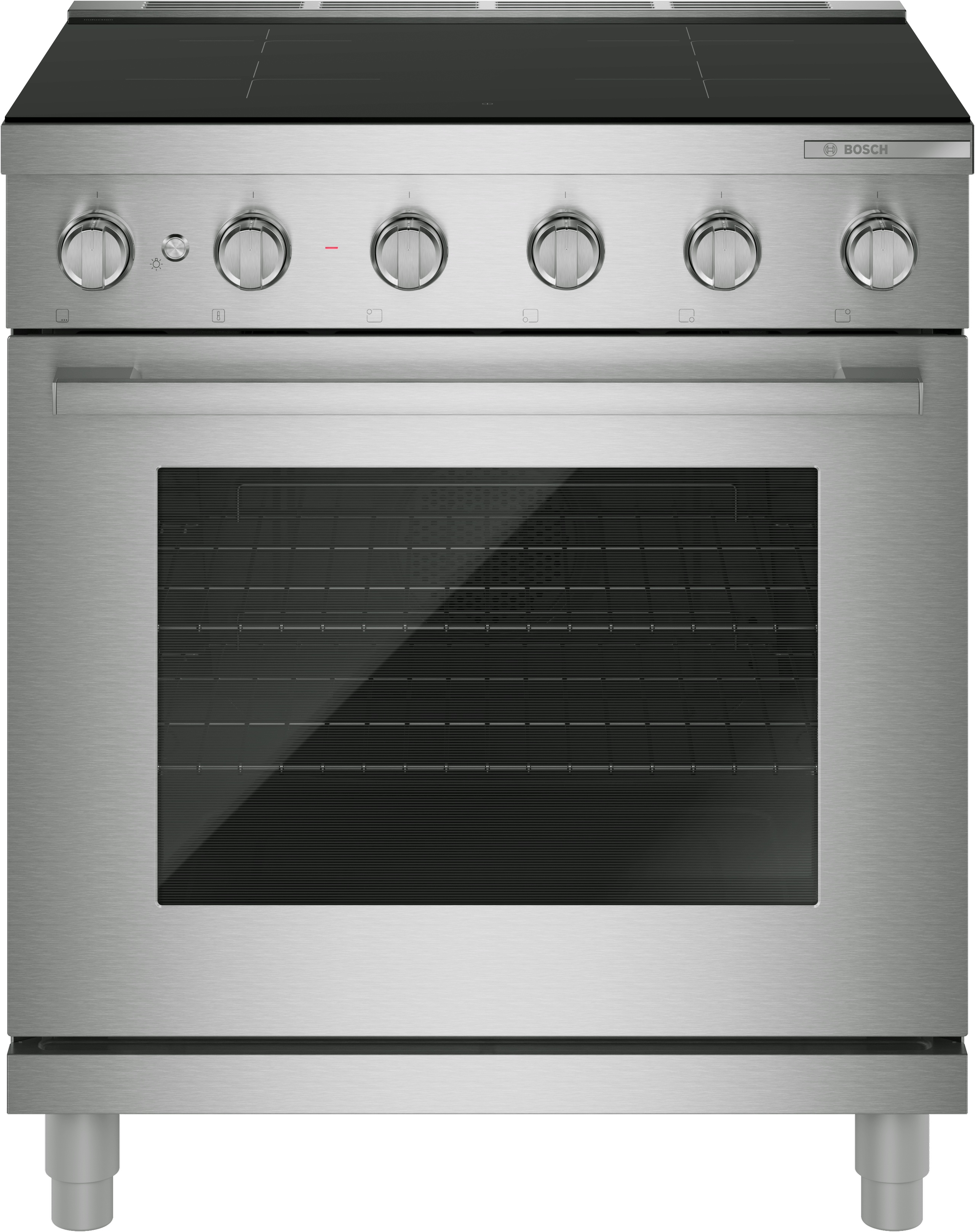 500 Series, Induction freestanding range cooker, 30'', Stainless steel