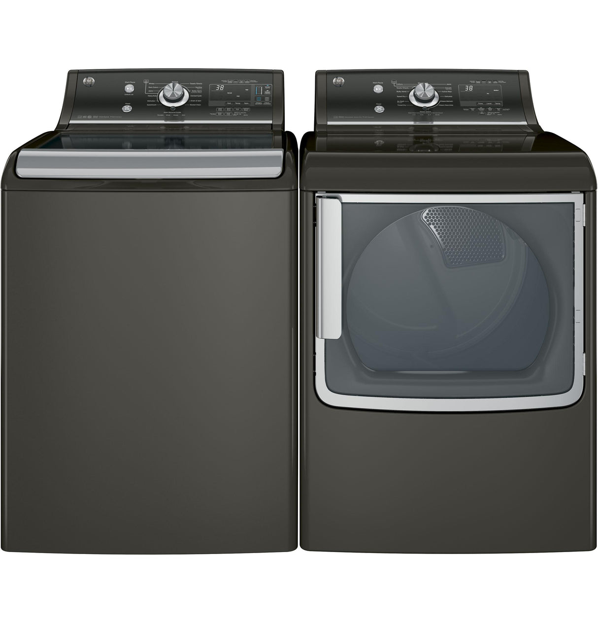 GE® 7.8 cu. ft. capacity gas dryer with stainless steel drum and steam