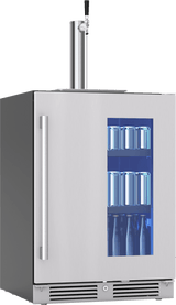 Presrv Kegerator & Beverage Cooler, 24in Under Cabinet, SS+Glass, Reverse Door, 1 Zone