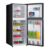 Verona VEFTF2412RBK 24 inch Top Freezer Refrigerator with 12 cu. ft. Total Capacity, Reversible Doors, Recessed Handle, Energy Star (Black)