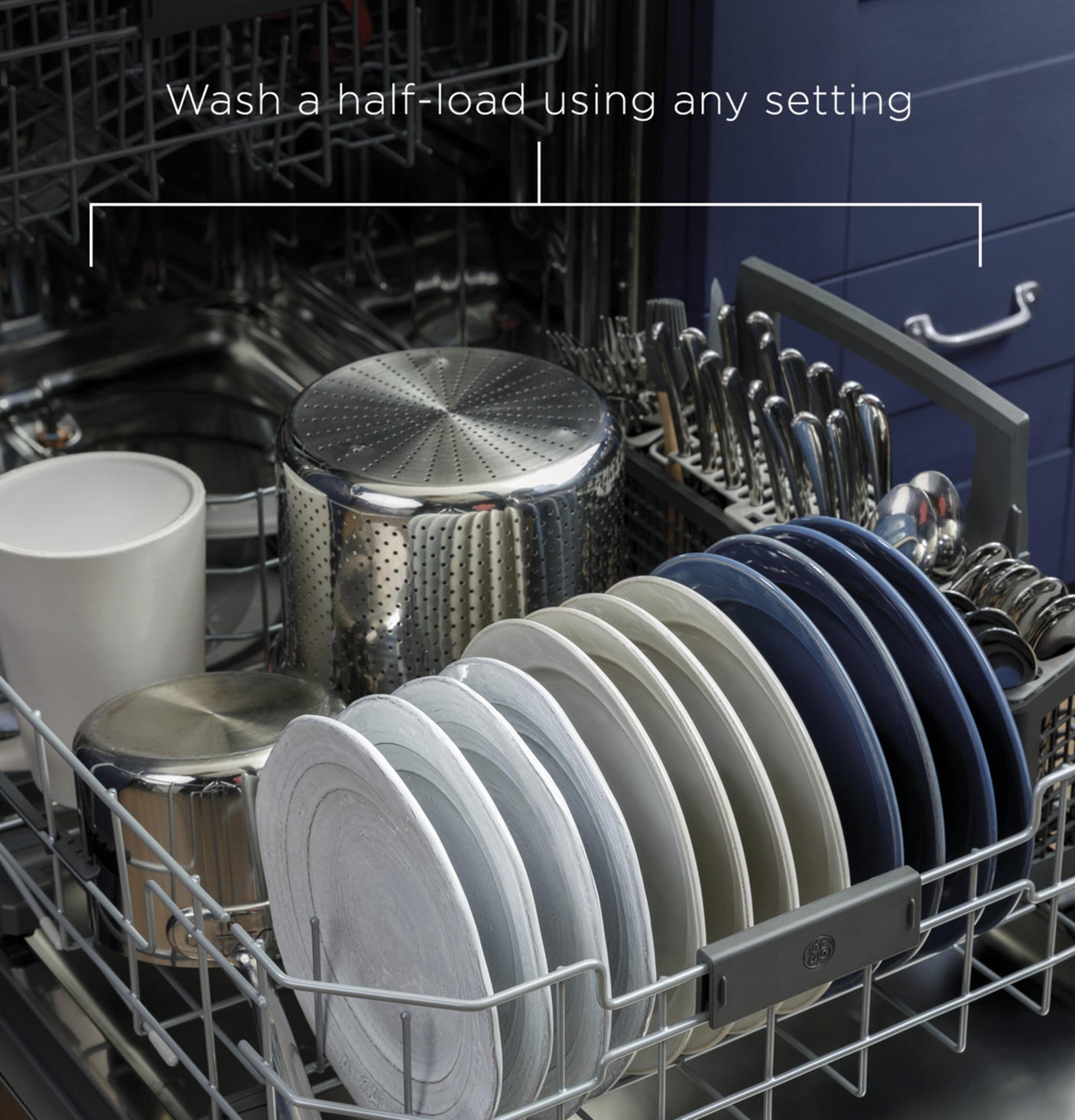 GE® ENERGY STAR® Top Control with Stainless Steel Interior Door Dishwasher with Sanitize Cycle & Dry Boost