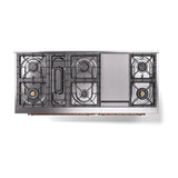 ILVE UN60FQNMPRAP Nostalgie II Noblesse 60 inch Dual Fuel Range (9 Sealed Burners + Griddle, Natural Gas, Solid Door, RAL, Copper)