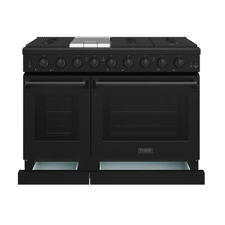 48 Inch Professional Gas Range In Black