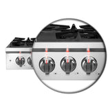 Forno Spezia Alta Qualita 30-Inch Pro-Style Gas Rangetop, Stainless Steel, 5 Sealed Burners, Continuous Cast Iron Grates, High Heat Output