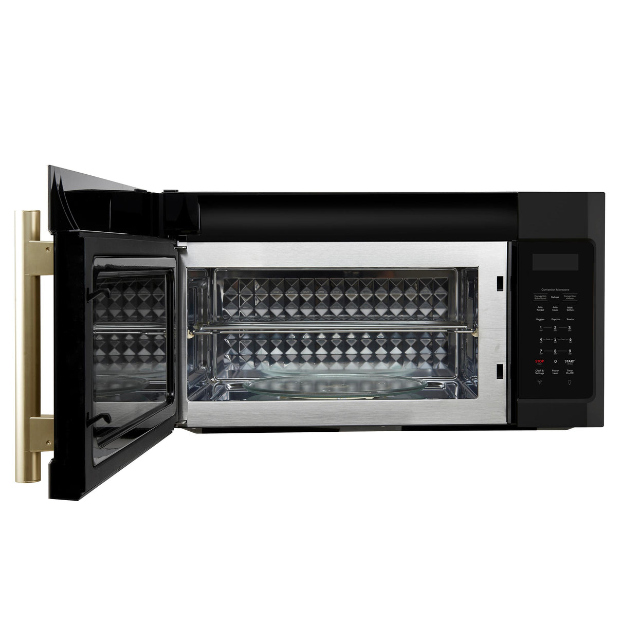 Forno Fornace 30-Inch Over the Range Convection Microwave, Black - 1.5 cu.ft, 300 CFM Vent, Touch Control, LED Light