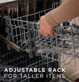 GE® ENERGY STAR® Front Control with Stainless Steel Interior Dishwasher with Sanitize Cycle