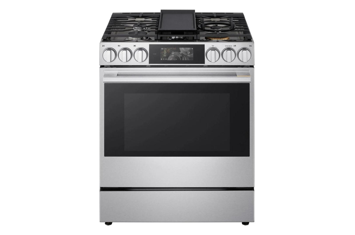 LG SIGNATURE 6.3 cu. ft. Single Oven Gas Slide-in Range with Dynamic Probake Convection® , Air Fry, Air Sous Vide, Roast, and Pizza mode