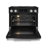 36 Inch Professional Electric Range With Tilt Panel Touch Control In Black/stainless Steel  Gordon Ramsay Series