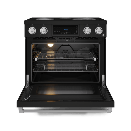 36 Inch Professional Electric Range With Tilt Panel Touch Control In Black/stainless Steel  Gordon Ramsay Series