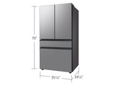Bespoke 29 cu. ft. 4-Door French Door Refrigerator with Inner Beverage Center™ & FlexZone™ Drawer in Stainless Steel