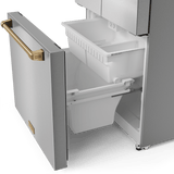 30 Inch 17.5 Cu Ft French Door Counter Depth Refrigerator With Ice Maker In Stainless Steel/bronze  Gordon Ramsay Series