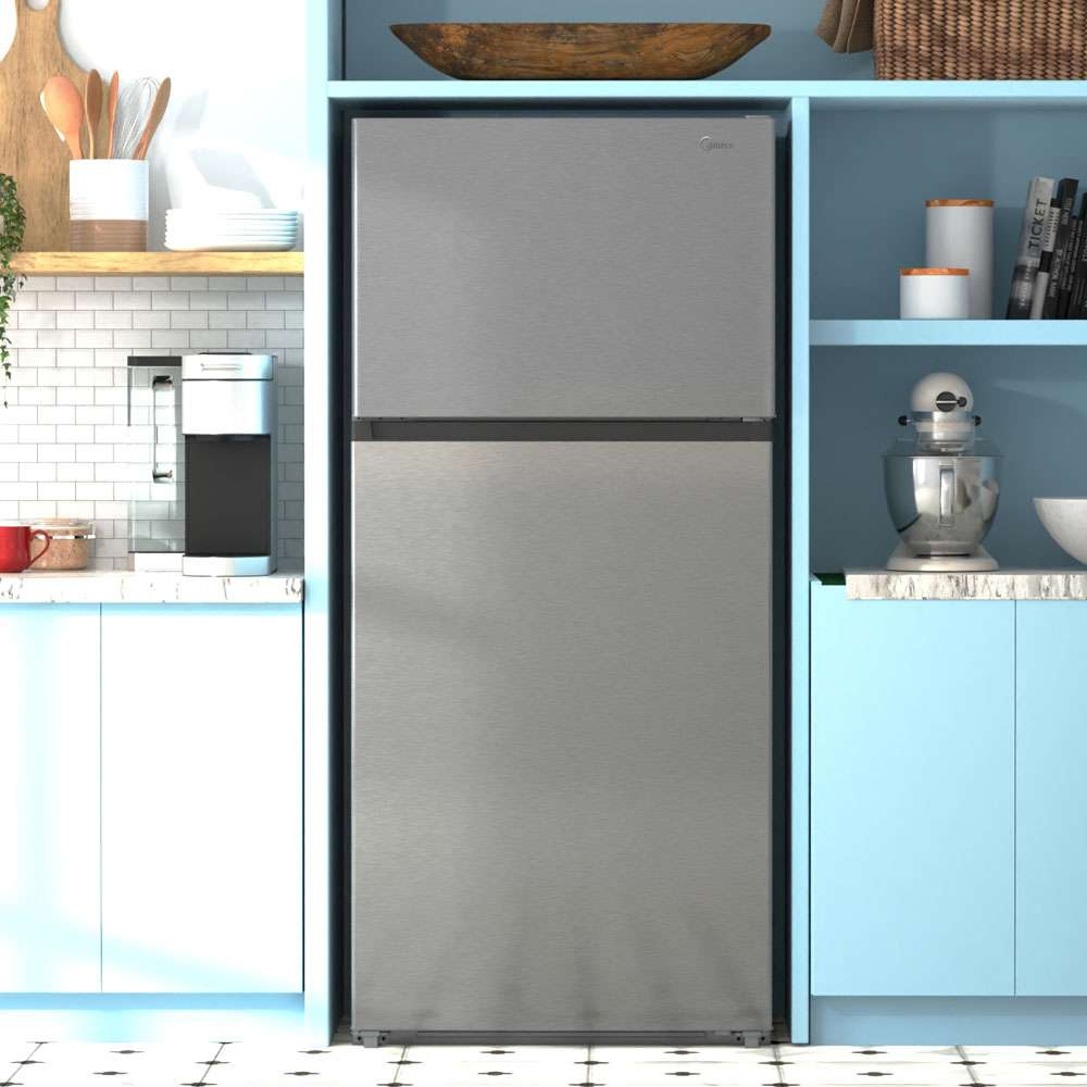 Midea 18 cu. ft. Counter-Depth Top-Freezer Refrigerator (Stainless Steel)
