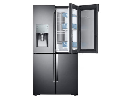 22 cu. ft. Food Showcase Counter Depth 4-Door Flex™ Refrigerator with FlexZone™ in Black Stainless Steel
