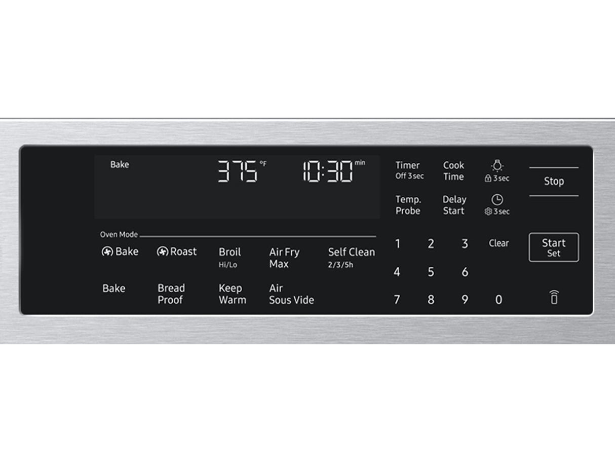 Bespoke Smart Slide-in Dual Fuel Range Pro Style Elite Design  Illuminated Knobs  Air Fry Max
