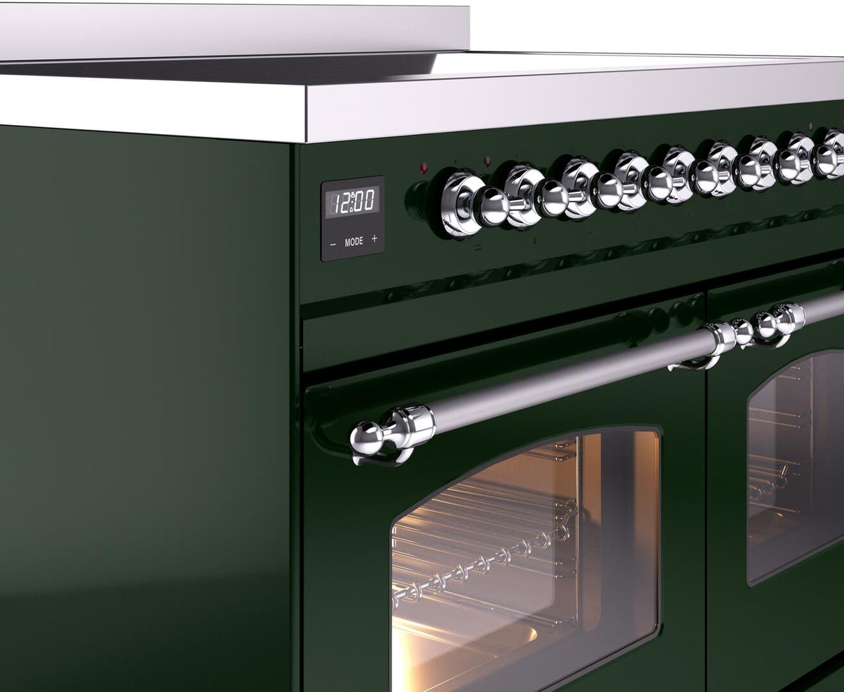 Nostalgie II 40 Inch Electric Freestanding Range in Emerald Green with Chrome Trim