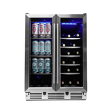 Danby 24 Under Counter French Door Beverage Center in Stainless Steel