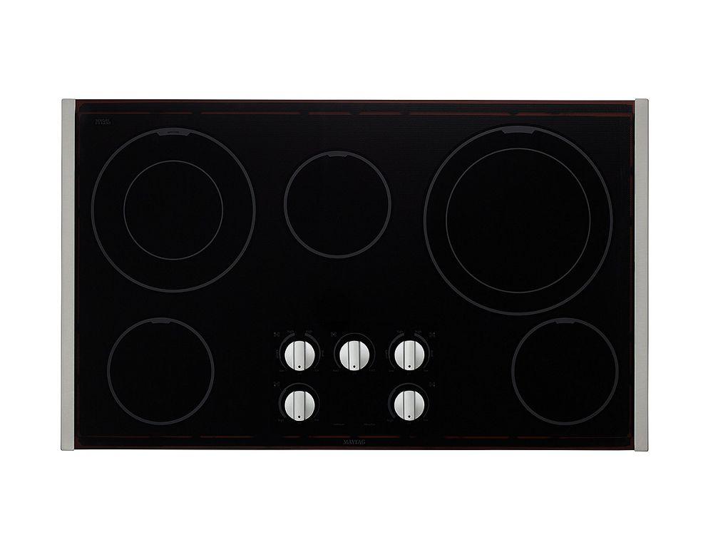 36-inch Wide Electric Cooktop with Dual-Choice Elements