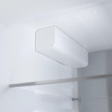 800 Series Free-standing fridge-freezer with freezer at bottom, glass door 24" Black, Total No Frost