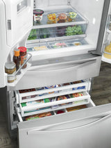 36-inch Wide 4-Door Refrigerator with More Flexible Storage