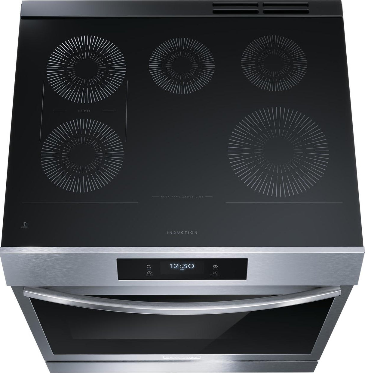 30" Front Control Induction Range with Total Convection