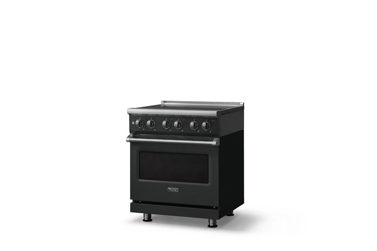 30"W. Electric Range (Finish: Antique Bronze, Trim: Polished Chrome)