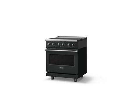 30"W. Electric Range (Finish: Antique Bronze, Trim: Polished Chrome)