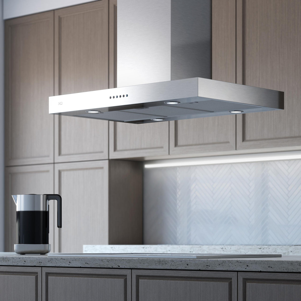 48" CCC 600/395 CFM Low Profile Island Hood SS