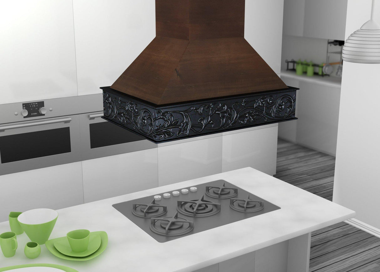 ZLINE 36" Wooden Wall Mount Range Hood in Antigua and Walnut (9373AR-36)