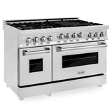 ZLINE 48" 6.0 cu. ft. Range with Gas Stove and Gas Oven in Stainless Steel (RG48) [Color: Red Matte]