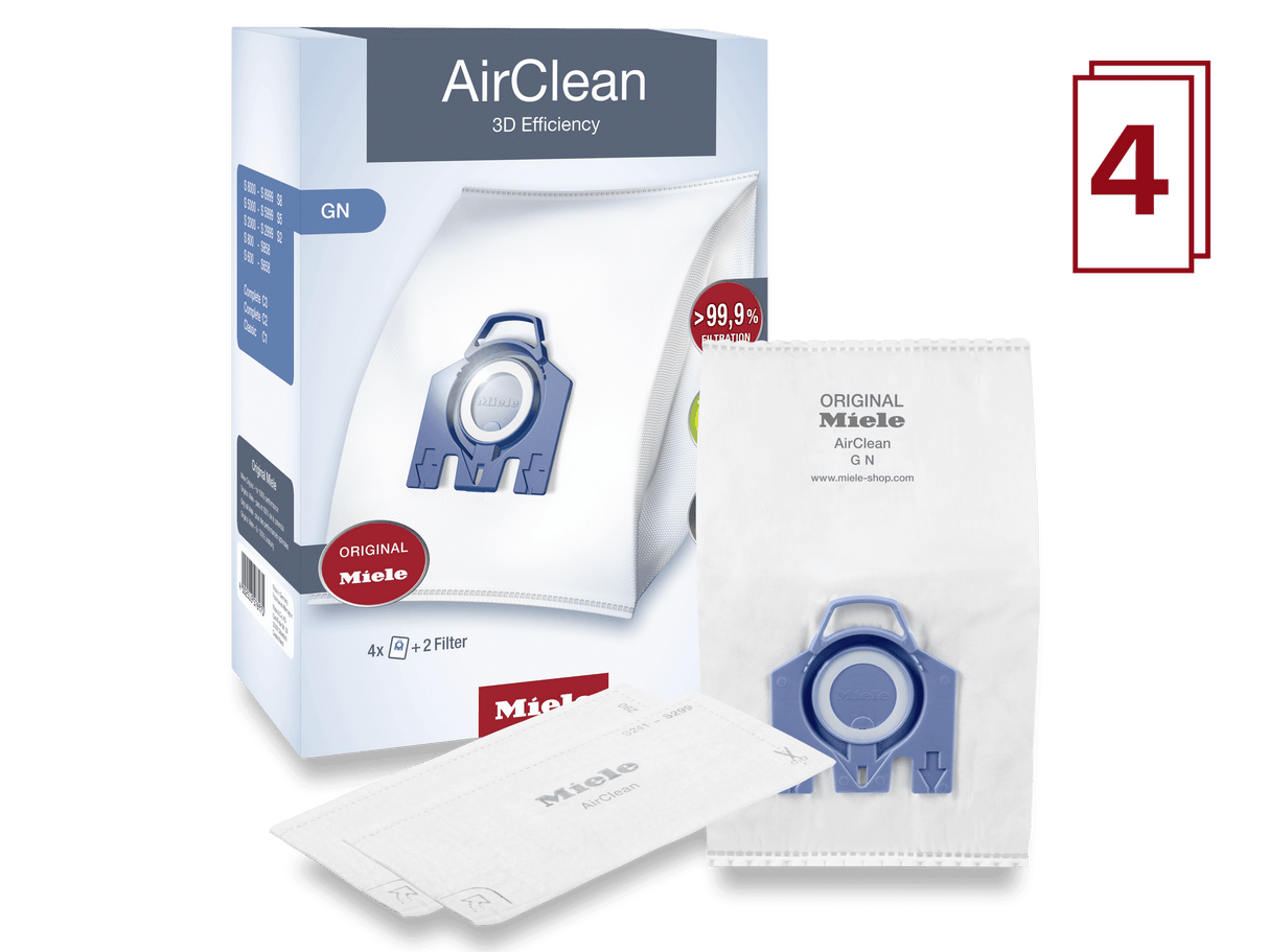 AirClean 3D Efficiency GN dustbags - ensures that dust picked up stays inside the machine.