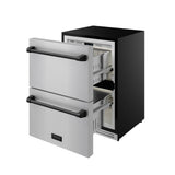 24 Inch Undercounter Built-in / Freestanding Drawer Freezer - Stainless Steel/black  Gordon Ramsay Series
