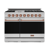 48 Inch Professional Gas Range With Pro-style Knobs In Stainless Steel/rose Gold  Gordon Ramsay Series