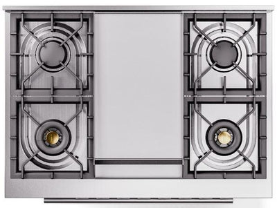 Professional Plus II 36 Inch Dual Fuel Natural Gas Freestanding Range in with Trim