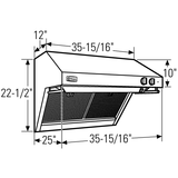Monogram 36" Stainless Steel Professional Hood