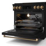 36 Inch Professional Lp Range With Tilt Panel Touch Control In Black/bronze  Gordon Ramsay Series