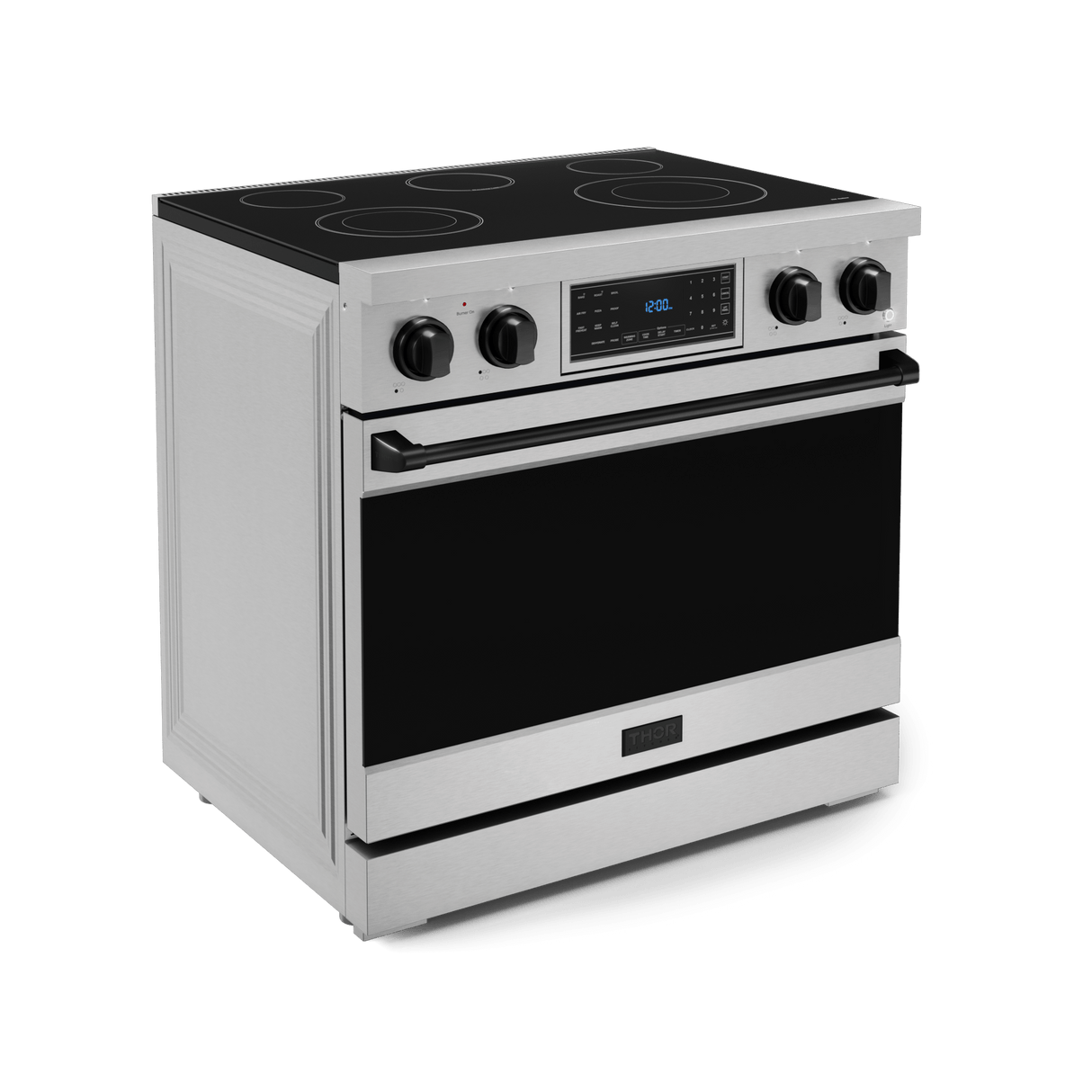 36 Inch Professional Electric Range With Tilt Panel Touch Control In Stainless Steel/black  Gordon Ramsay Series