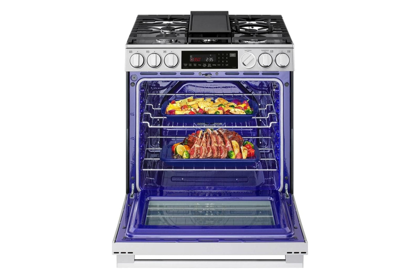 6.3 cu ft. Smart Gas Slide-In Range with InstaView®, ProBake Convection®, and Air Fry