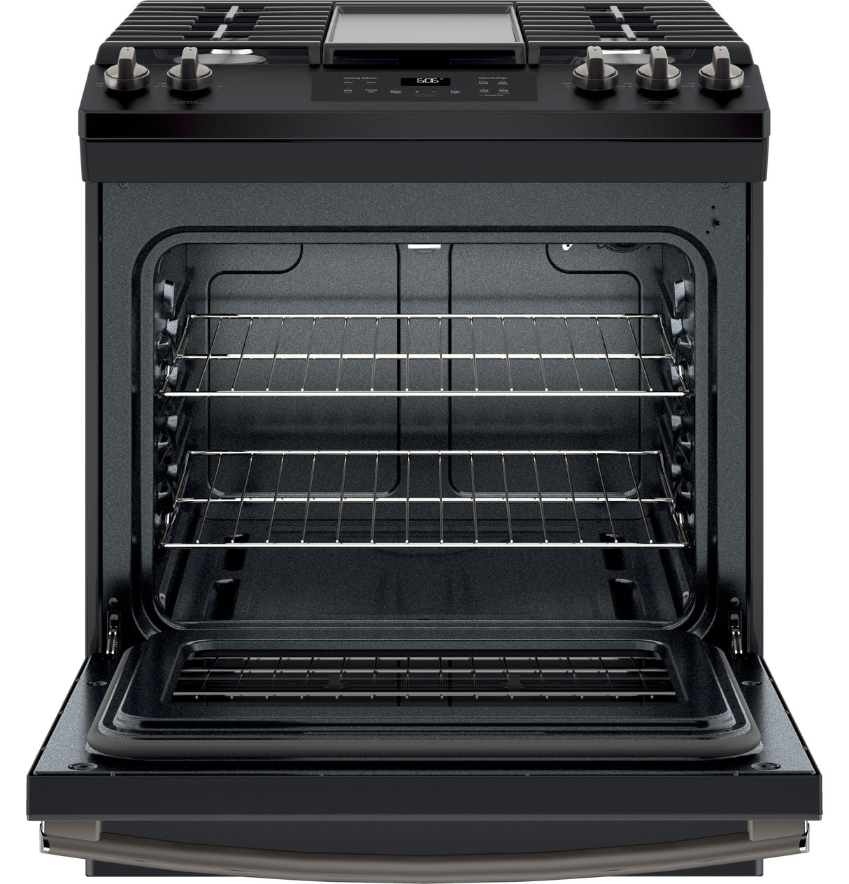 GE® 30" Slide-In Front Control Gas Range