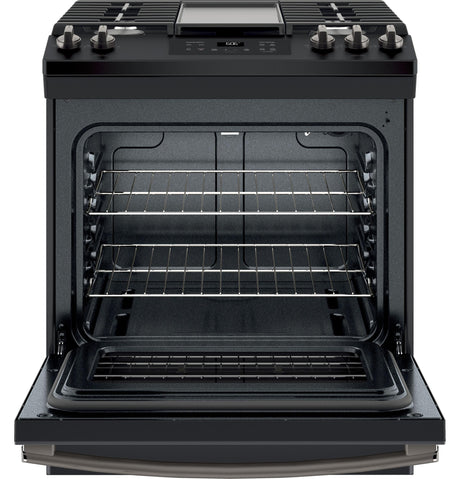 GE® 30" Slide-In Front Control Gas Range