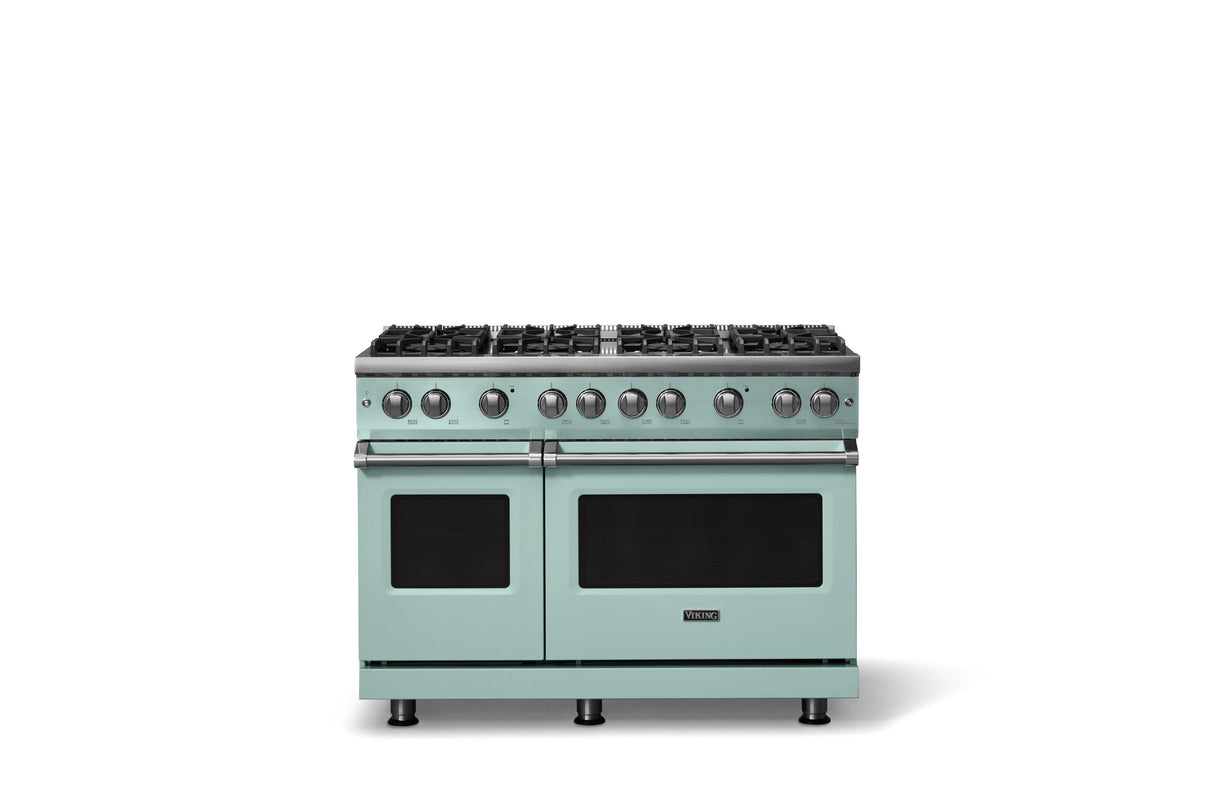 48"W. Sealed Burner Gas Range (Burner: 8b, Finish: Splash, Trim: Polished Chrome, Fuel: Propane)