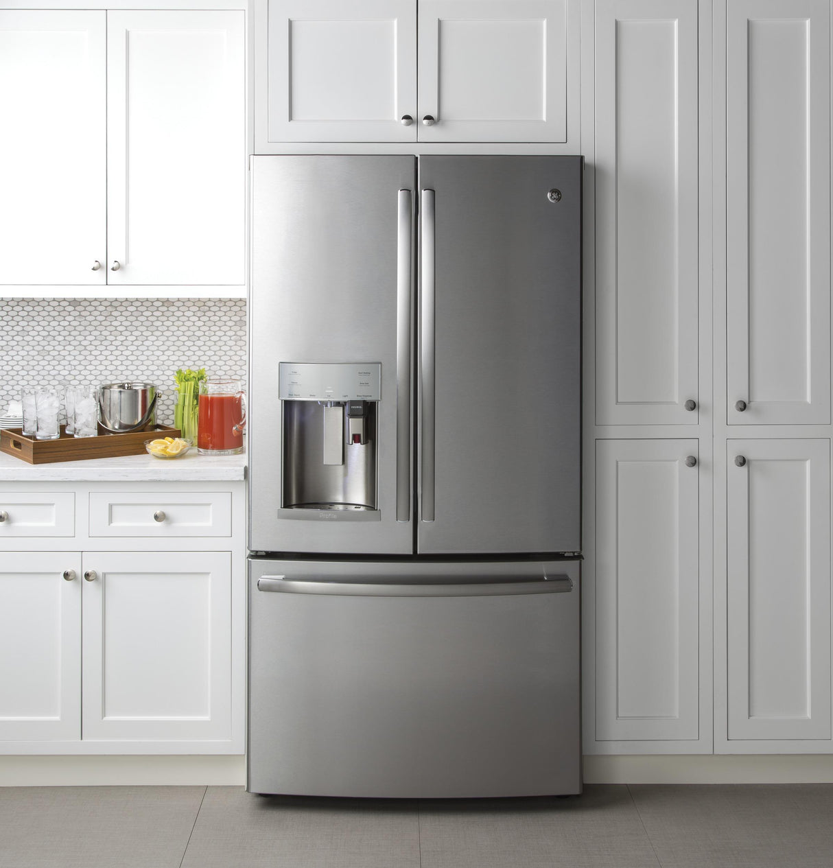 GE Profile™ Series ENERGY STAR® 27.7 Cu. Ft. Smart French-Door Refrigerator with Keurig® K-Cup® Brewing System
