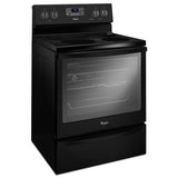 Whirlpool® 6.4 Cu. Ft. Freestanding Electric Range with AquaLift® Self-Cleaning Technology - Black