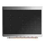 ILVE UMIB36QNR3EGP Majestic III 36 inch Induction Range with 6 Elements, 3.5 cu. ft. Total Oven Capacity (Solid Door, Emerald Green, Copper)