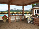 Marvel 15" Outdoor Clear Ice Machine - Solid Stainless Steel Door, Left Hinge