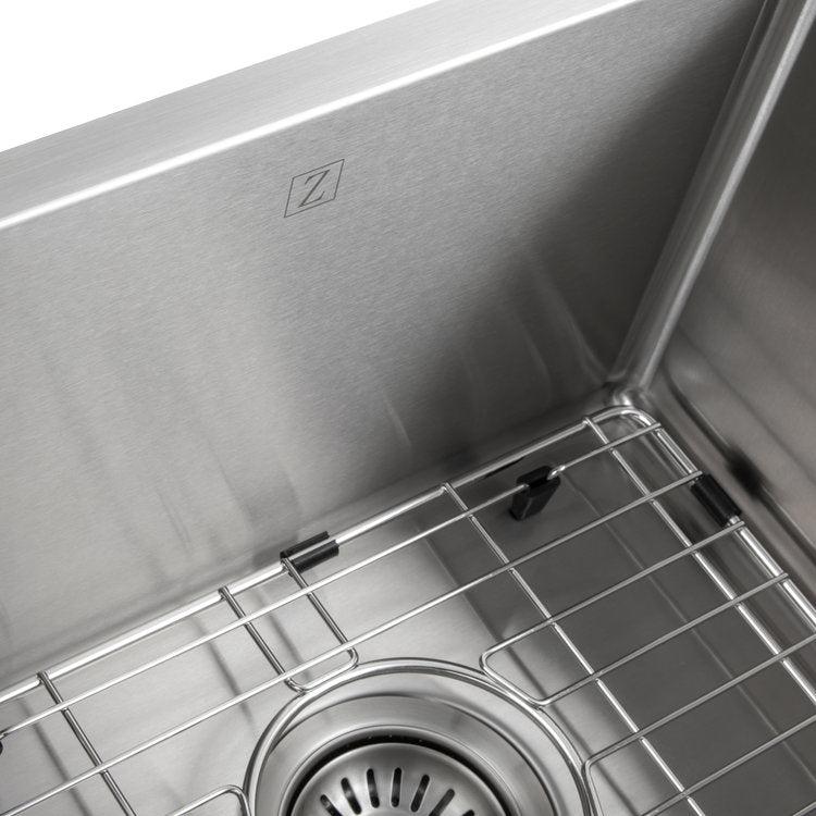 ZLINE 33 in. Anton Undermount Double Bowl Stainless Steel Kitchen Sink with Bottom Grid (SR50D-33)
