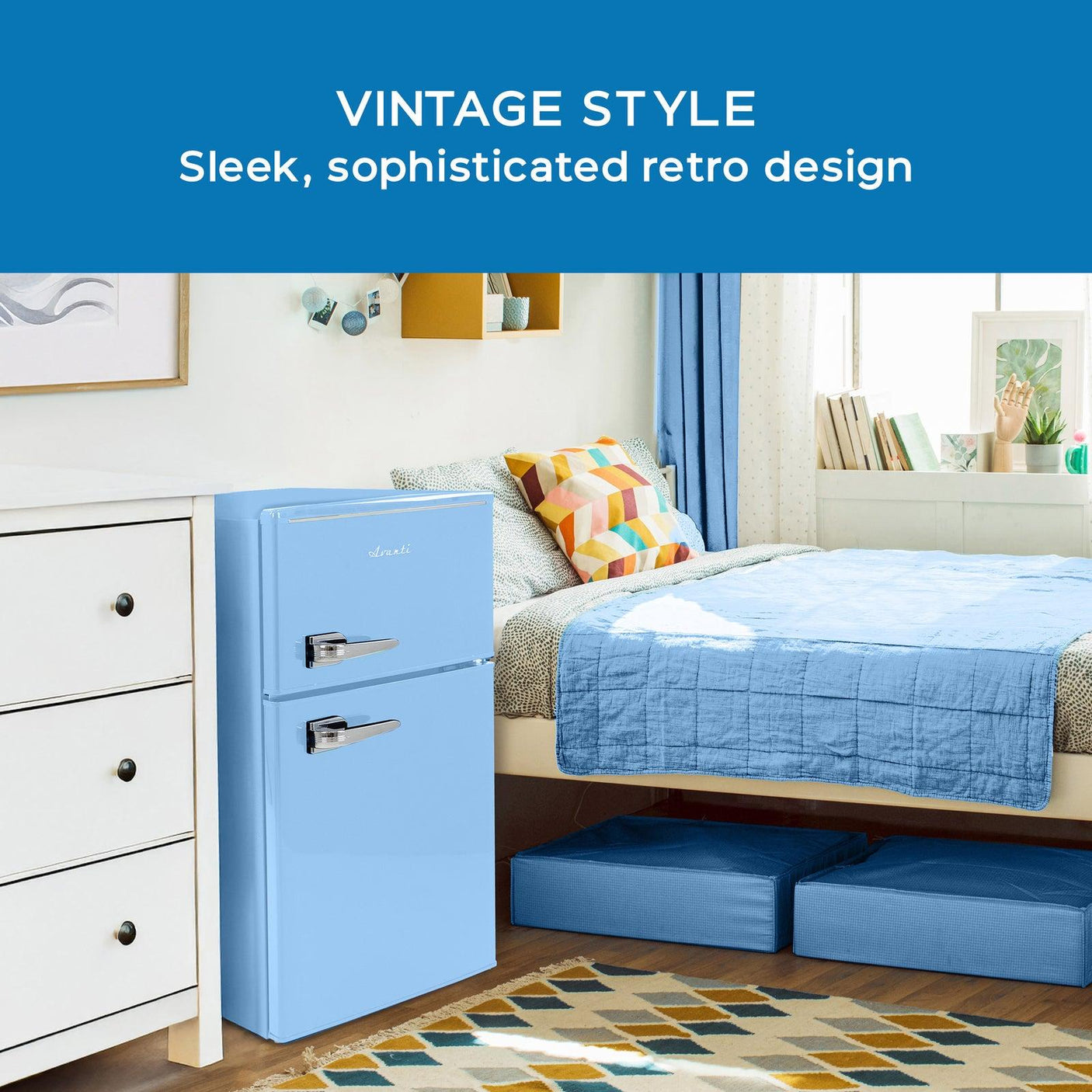 Avanti 3.1 Cu. Ft. Retro Compact Refrigerator - Robin's Egg Blue