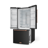 30 Inch 17.5 Cu Ft French Door Counter Depth Refrigerator With Ice Maker In Black/rose Gold  Gordon Ramsay Series