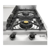 ILVE UHCP965FNSSB Nostalgie II 36 inch Built-In Gas Cooktop with Griddle, in Stainless Steel (Natural Gas, Burnished)